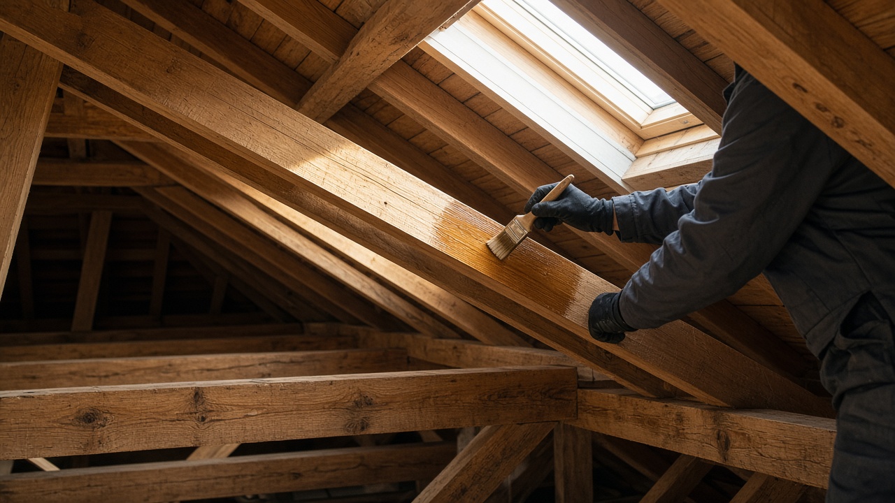 Charpente bois — traitement et protection